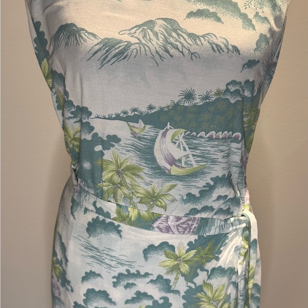 Tommy Bahama Floral Print Dress - Blue and Green